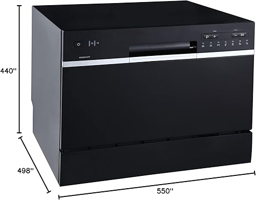 Miniatura 9 de EdgeStar DWP62 - Lavaplatos clasificado Energy Star de ajuste de 6 lugares para encimera, de 22 pulgadas de ancho.