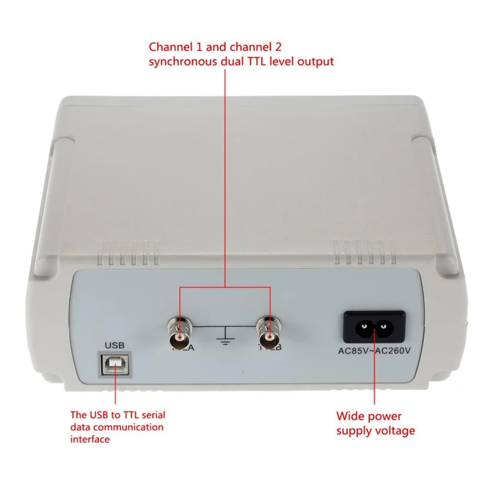 Generador De Funciones DDS Digital Señal Alta Precisión Frecuencia Doble Canal Onda Sinusoidal 12 Bits 250 MSa/s24 MHz Estable Y Fiable
