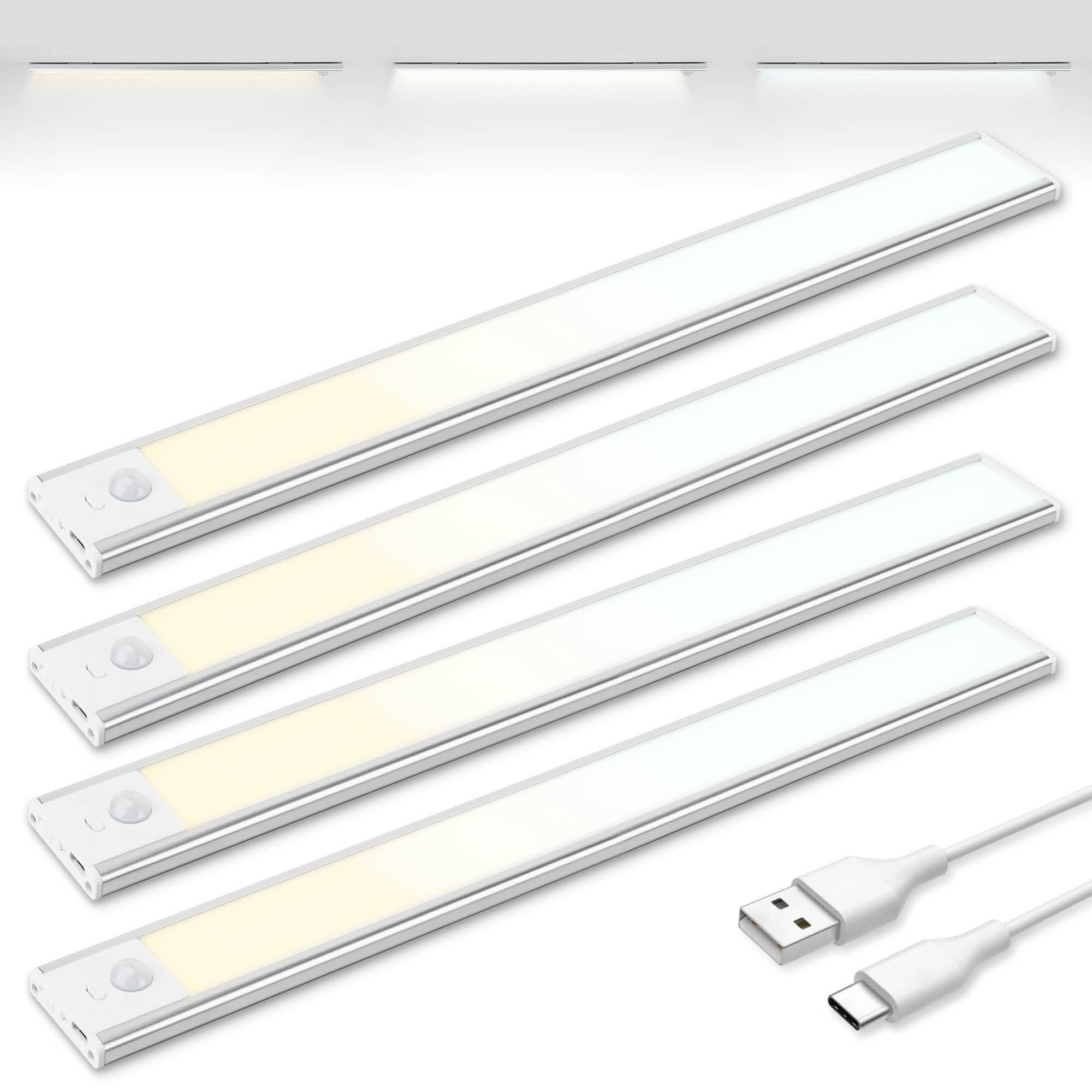Luce LED Sottopensile Ricaricabile Brendz - 60cm, USB-C, 3 Temperature Colore - Foto 11