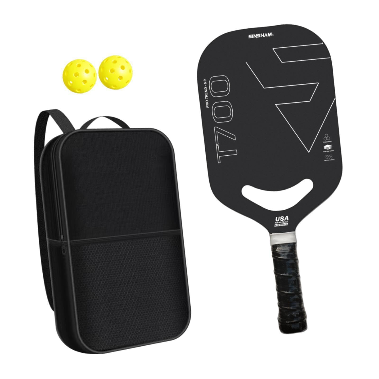 Racchetta da Pickleball Versatile, Racchetta Leggera in Fibra di | per tutti i livelli di abilità, allenamento indoor e divertimento sportivo all'aperto, da pickleball leggera, da