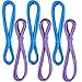 6 Pieces Chinese Jump Rope 157 Inches Stretch Skip Rope Adjustable Chinese Elastic Rope Fitness Jump Game for Outdoor Exercise (Purple, Blue)