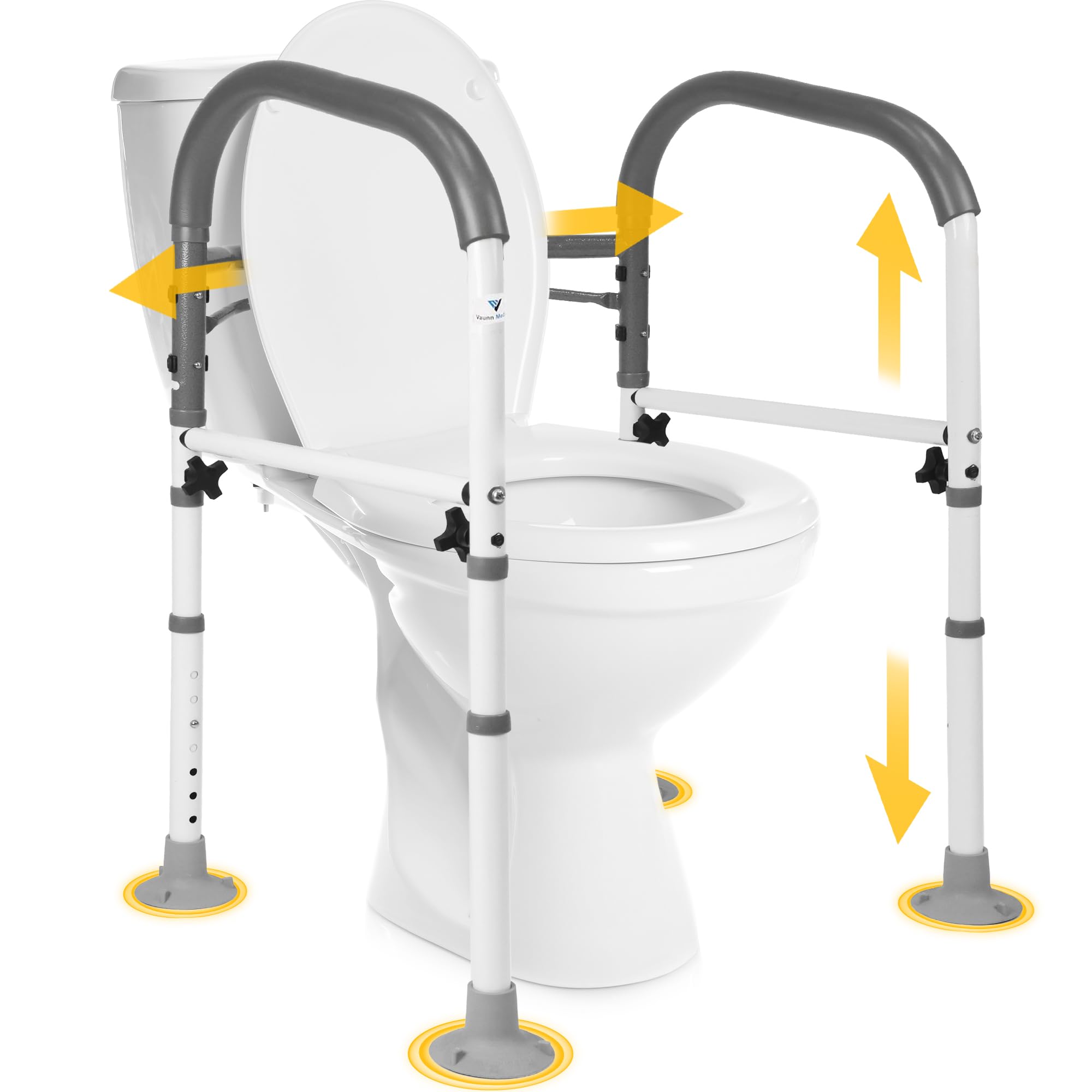 Vaunn Medical Adjustable Toilet Safety Rail