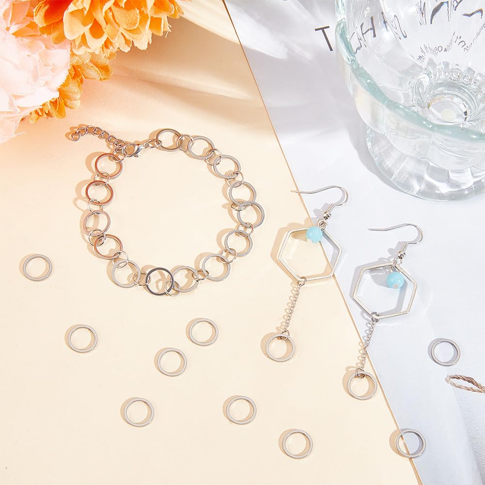 Anelli Di Collegamento In Acciaio Inox 304 - 100 Pezzi 10mm Per Gioielli Fai Da Te - Modello O - Foto 5