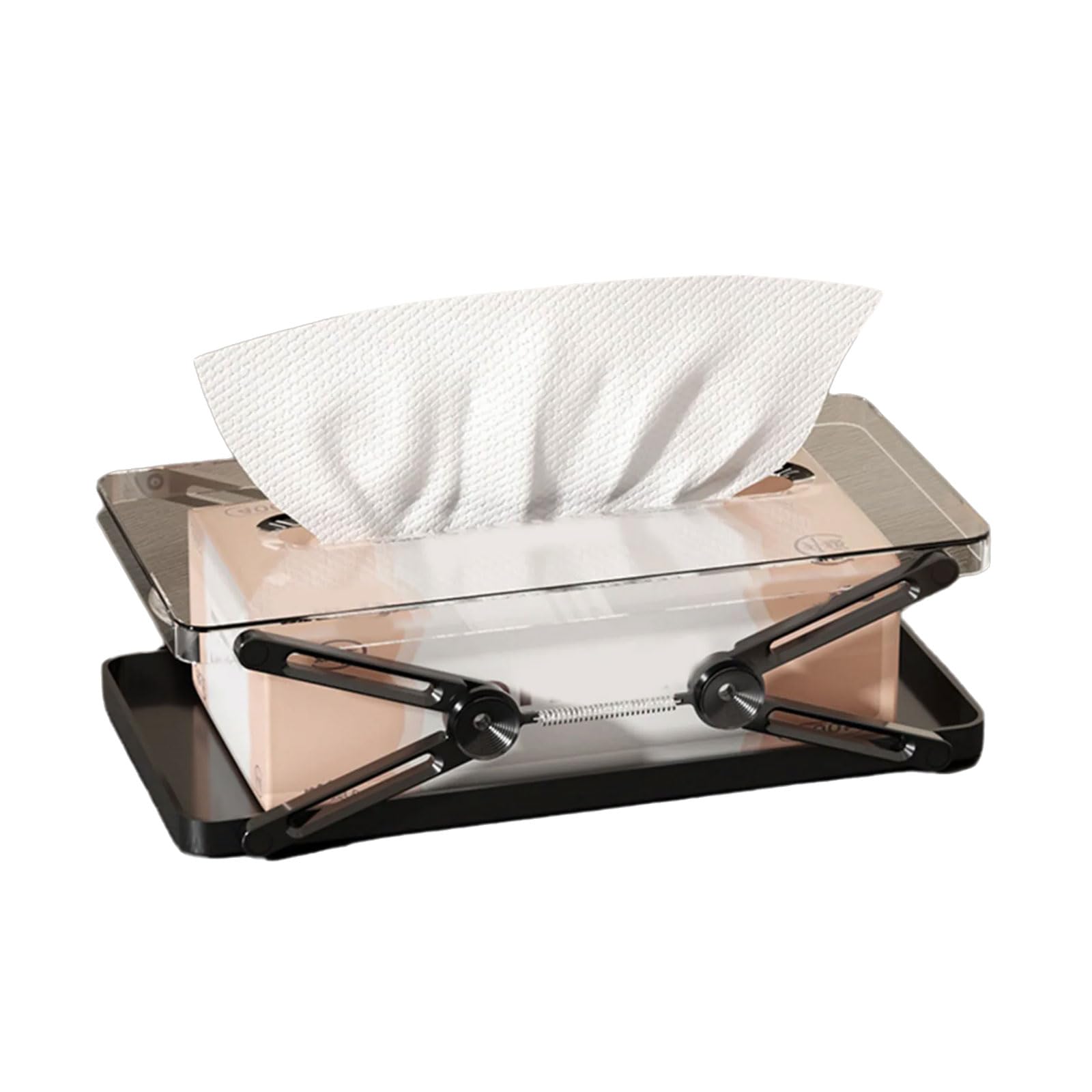Kalttoy Paper Drawer Storage Box Tissue Holder Home Storage Solution Spring Spring Lift Tissue Box Phone Remote Holder