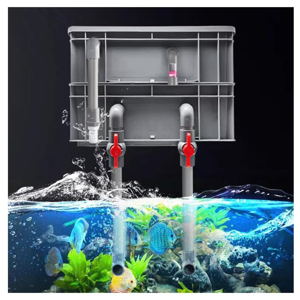 Generisch Aquariumfilter, Einstellbarer Wasserdurchfluss, großer Umwälzkastenfilter – externes Zirkulationssystem für Aquarien und Teiche – DIY-Aquarium-Wasserfallfilter für verbesserte Filtration