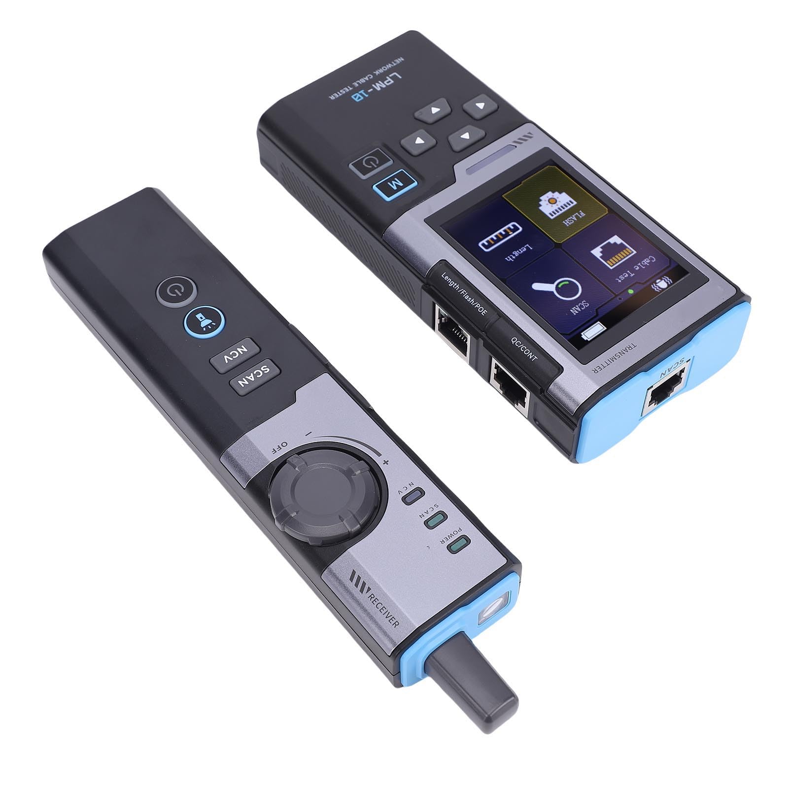Topiky Tester per Cavi di Rete con Schermo a Colori da 2,4 Pollici, Tracciacavi Multifunzione per Cavo Ethernet PoE, Rilevatore di di Rete Anti-interferenza per Risoluzione dei Problemi e Manutenzione