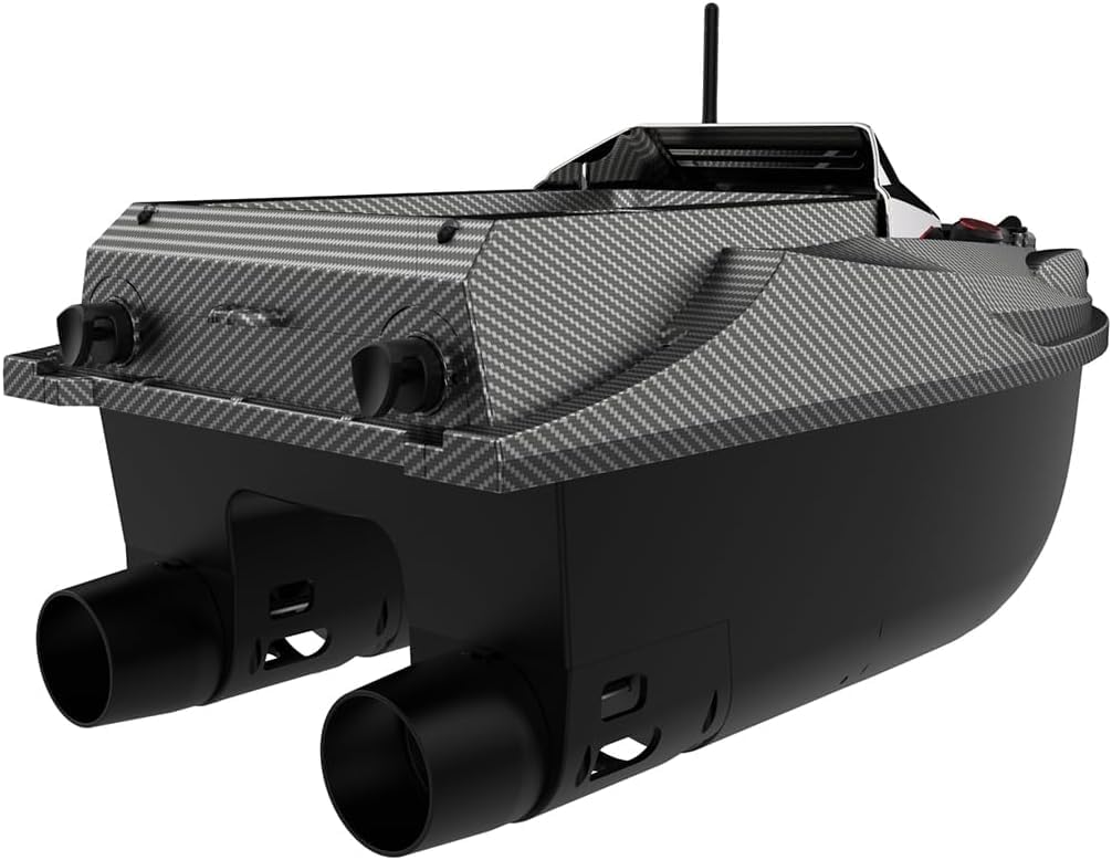 Barca Radiocomandata Ad Alta velocità V080 per La Pesca con Esche - 9 Zone di Pesca, 180 Waypoint, capacità 3 kg, Barca Radiocomandata A 12 V per Appassionati di Pesca E Adulti
