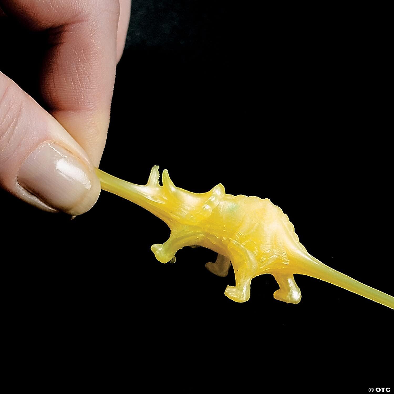 Fun Express Pearlized Squishy Dinosaurs - Goodie Bags, Handouts and Birthday Party Favors Toys - VBS Vacation Bible School Supplies/Decor - Bulk Set of 48