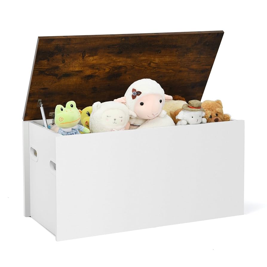 Amazon.com: Costzon Kids Toy Box Storage Chest, Wooden