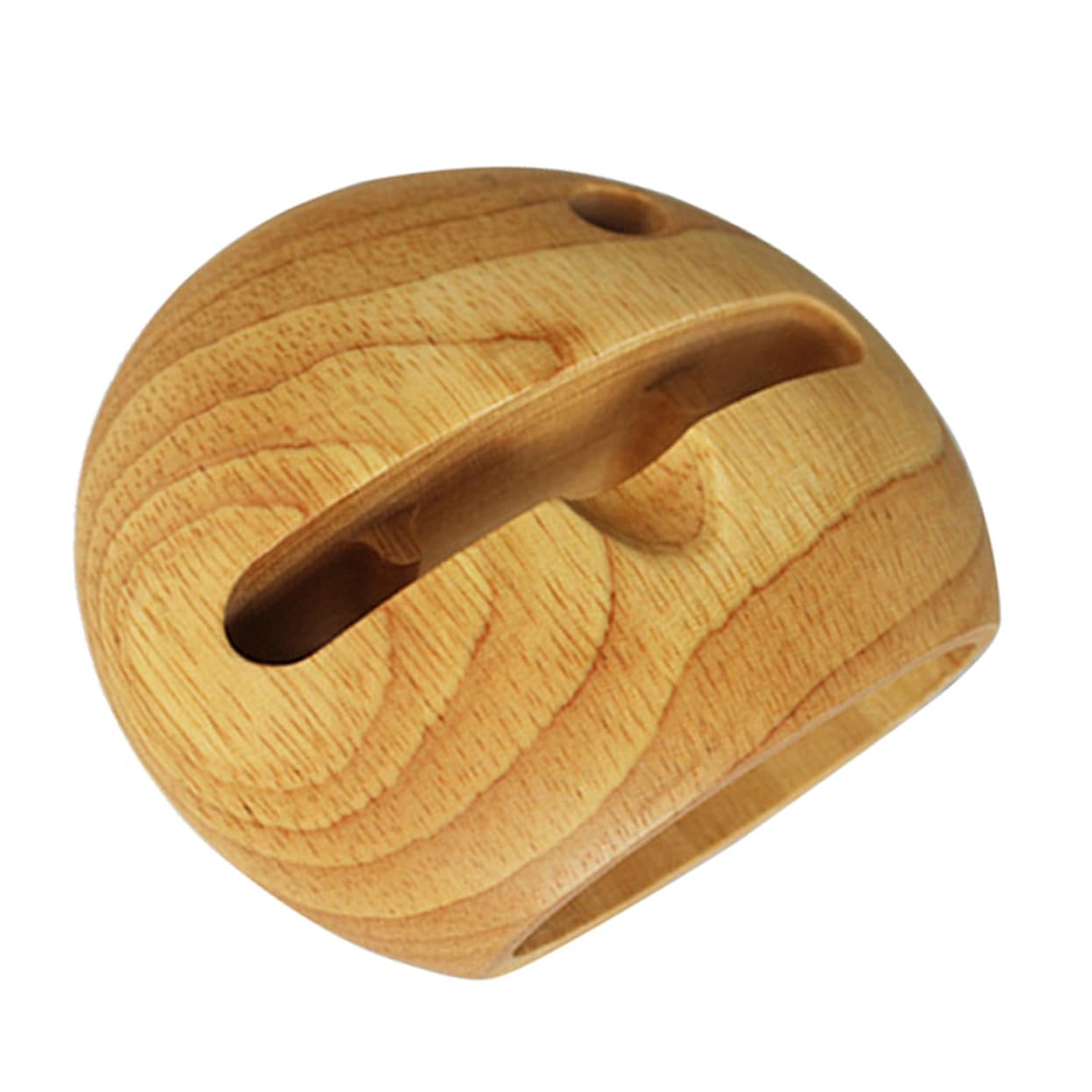 EcoLeafy Dot Telefonständer Aus Holz – Minimalistisch, Für IPhone/Android Bis 1,4 Cm Dick, Mit Kabelkanal