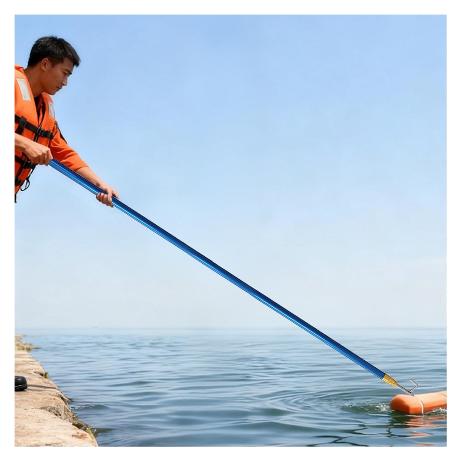 Gancio per barca da 6 m con impugnatura in gomma antiscivolo, versatile asta di traino e barra di trazione per barche, linee di ormeggio, luci esterne (confezione da 5 m ciascuna)