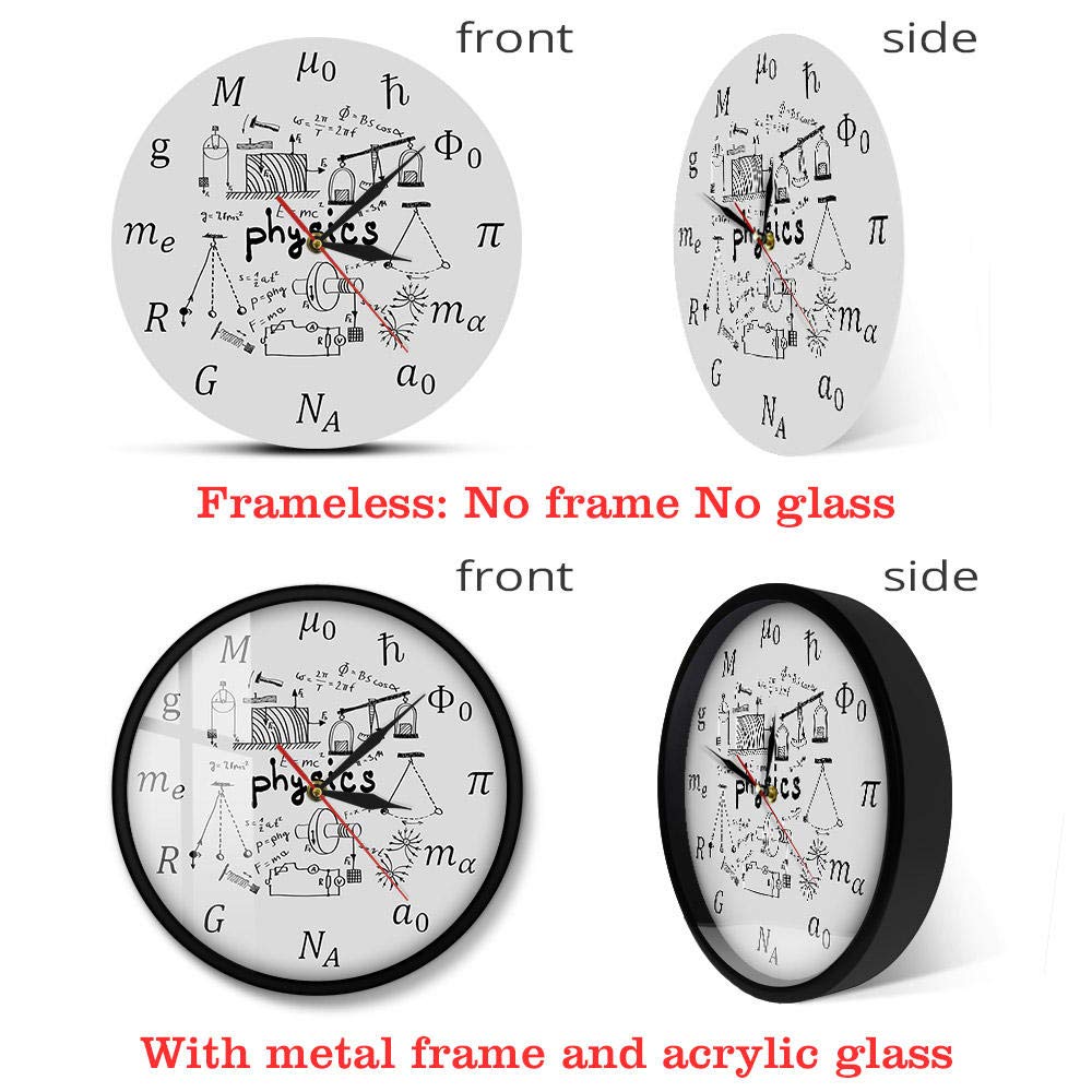 Horloge Murale Tableau Périodique Des Éléments - Design Chimie, Mouvement Quartz Silencieux, 30x30cm, Cadeau Science