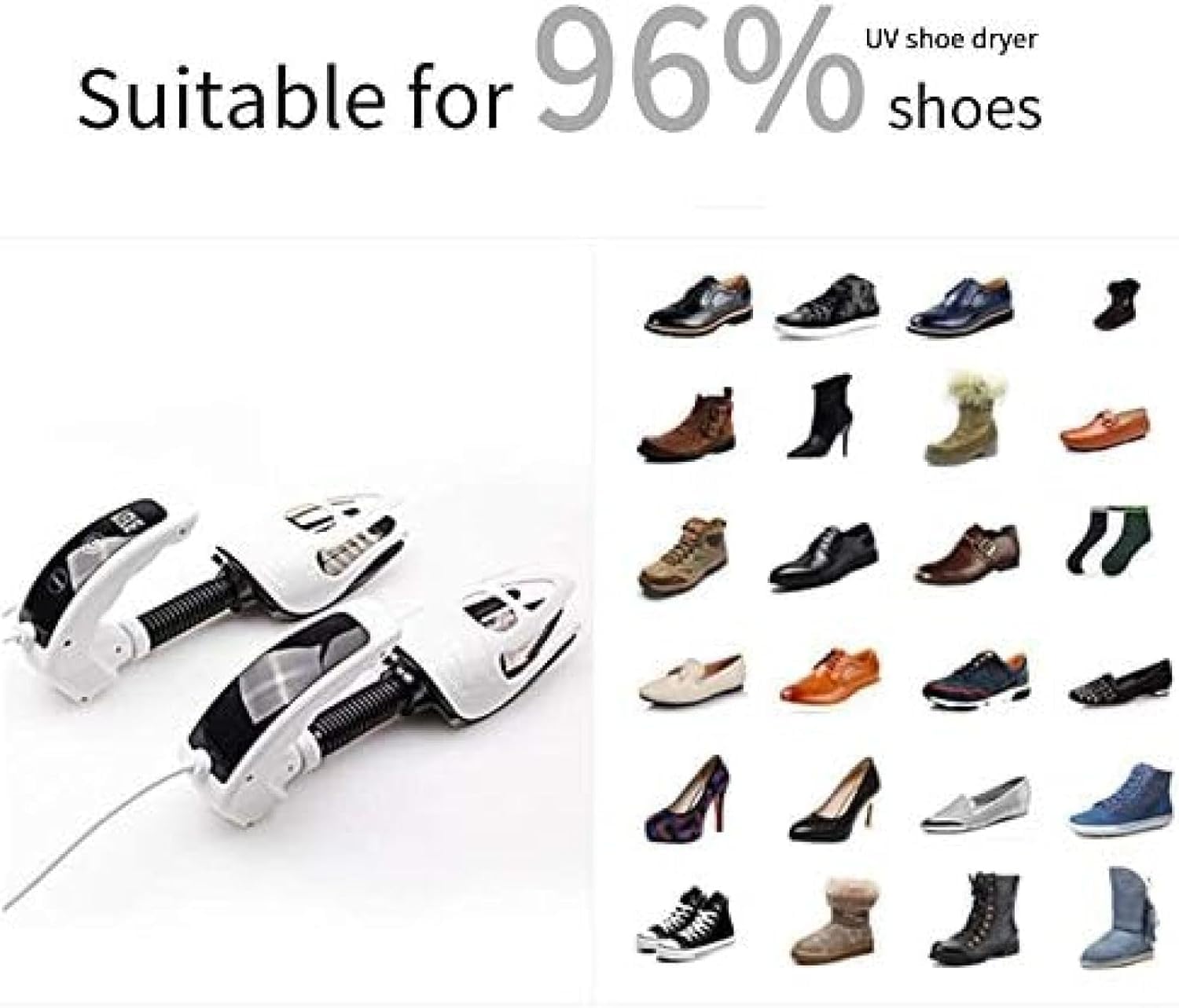 Disinfettante per Scarpe A Raggi Ultravioletti, Sterilizzatore per Stivali, Asciugatore per Scarpe, Luce Germicida UV, Elimina Batteri, Funghi, Odori E Germi nelle Unghie delle Scarpe.