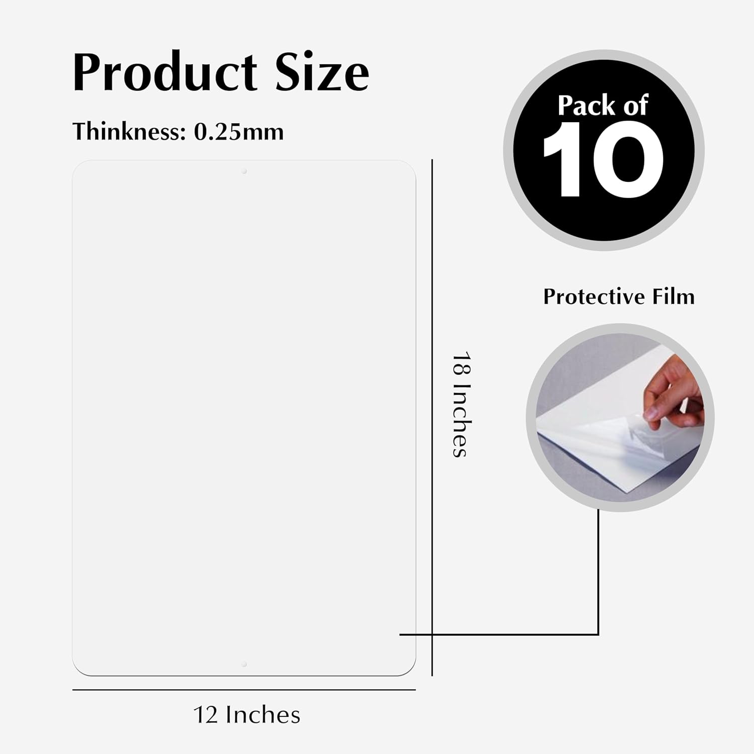 Sublimation Metal Sign Blanks – 12x18 White Aluminum Plates for Heat Press, 0.025" Thick with Pre-Drilled Holes, Rust-Resistant Sublimation Panels for DIY Signs, Yard Art & Crafts (10)