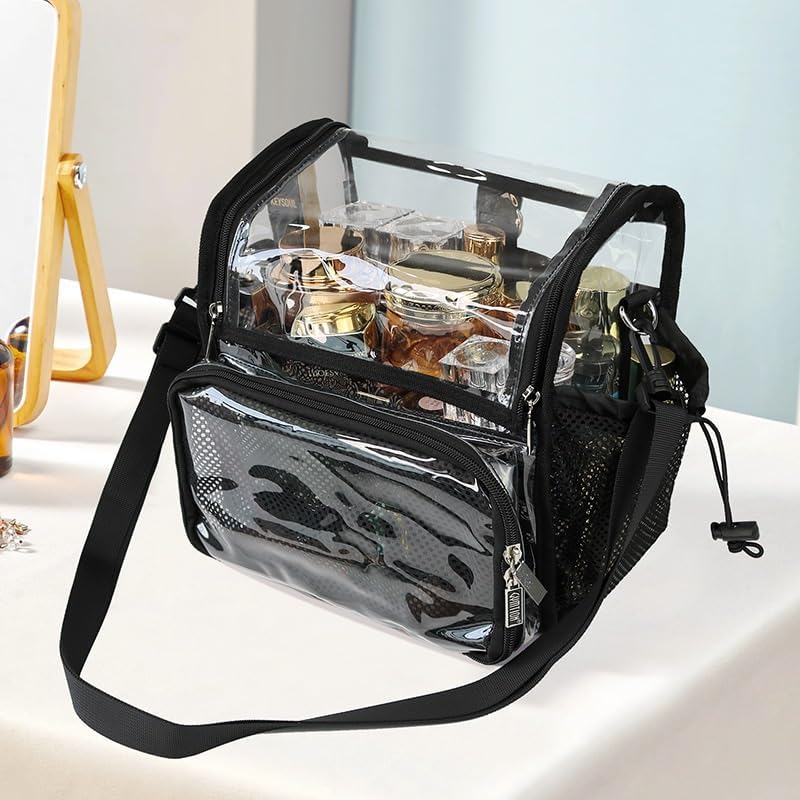 Transparent Cosmetic Bag Portable Hairdresser Tool Travel Wash Large Capacity Storage image 3
