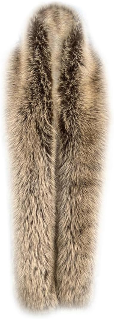 Harssidanzar Winter Warm Extra Large Faux Fur Scarf Collars Soft Fluffy Thick Long Scarves Shawl Wrap For Women KL603US