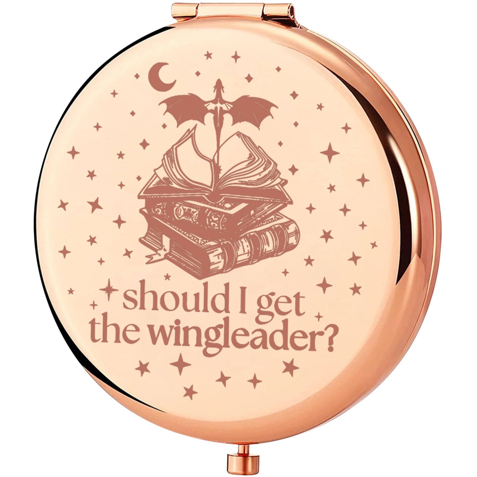 KEYCHIN 4th Wing Pocket Mirror Dragon Rider Gifts Should I Get The Wing Leader Compact Mirror 4th Wing Merchandise(wingleader-RG)-image-42