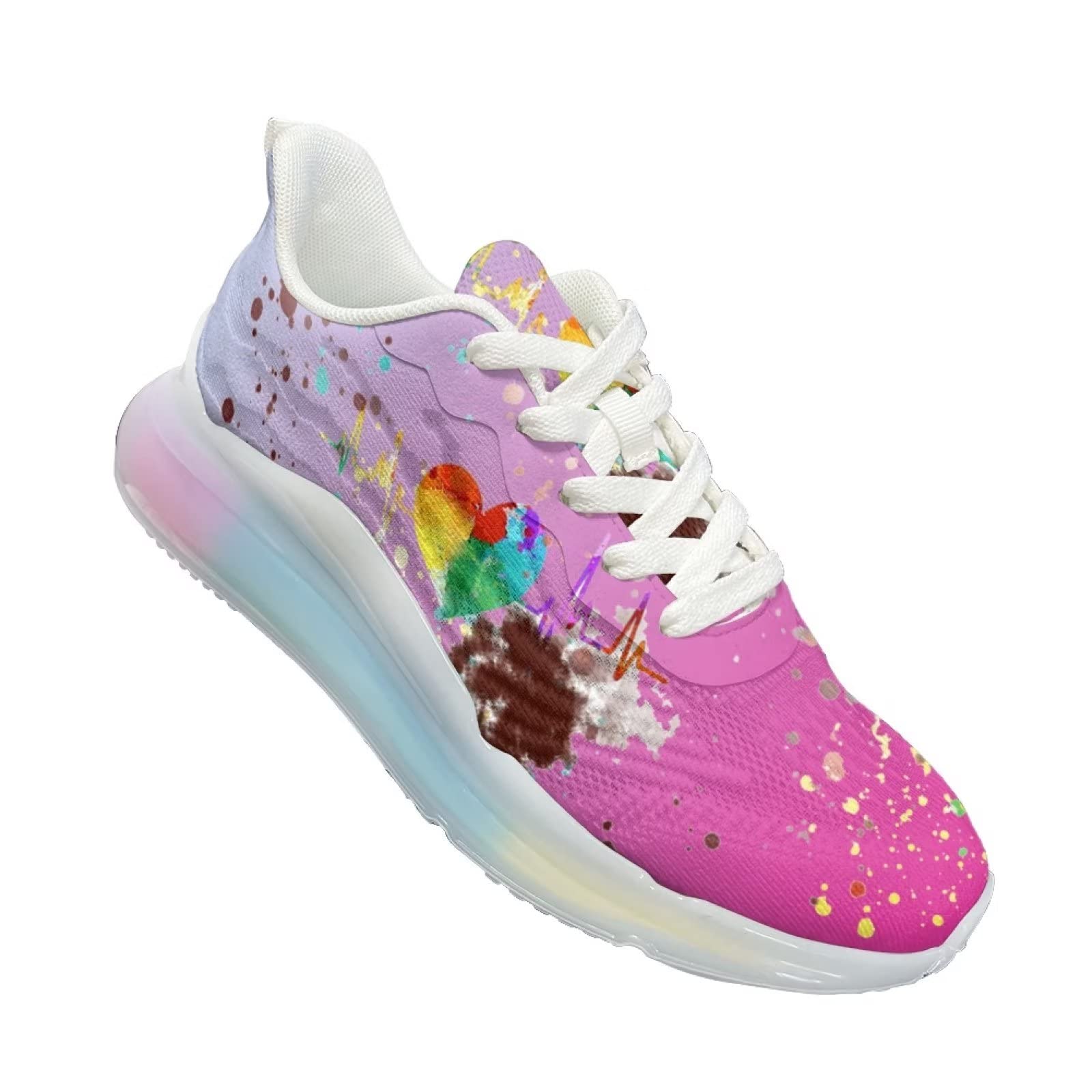 Damskie buty do biegania Lekkie buty do chodzenia Siłownia Fitness Trampki, Pielęgniarka Hot Pink, 40 EU