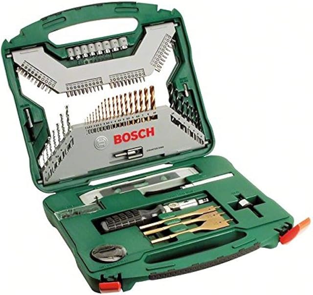 Bosch Home and Garden 100-Piece X-Line Titanium Drill and Screwdriver Bit Set (Wood, Masonry and Metal, Accessories for