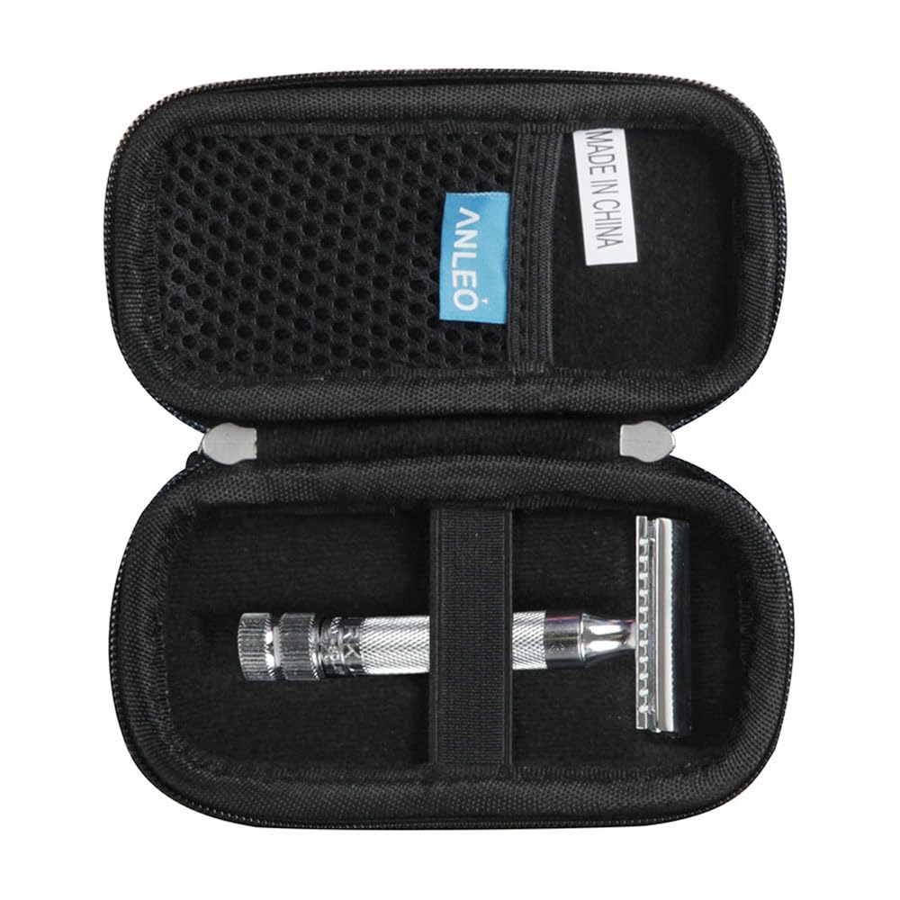 AnleoHard Travel Case for Merkur Mk34c / MK-37001 Double Edge Razor Short Handle