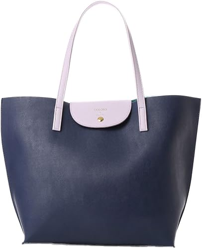Amazon サマンサタバサ カラーズ バイ ジェニファー スカイ フラップコローレ 大 ショップバッグ付き トートバッグ ブランド バッグ ネイビー トートバッグ