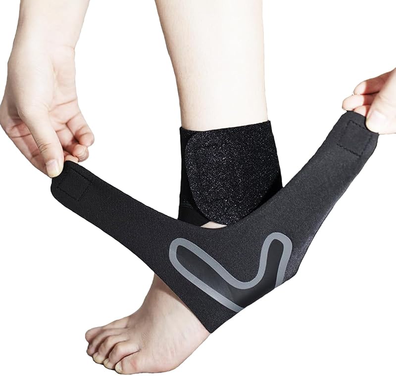 2 Pack Ankle Brace & Elastic Supports for Men & Women, Ankle Support Ankle Compression Sleeve, Ankle Wrap Ankle Sleeve Ankle Brace for Sprained Ankle (Black, Medium)