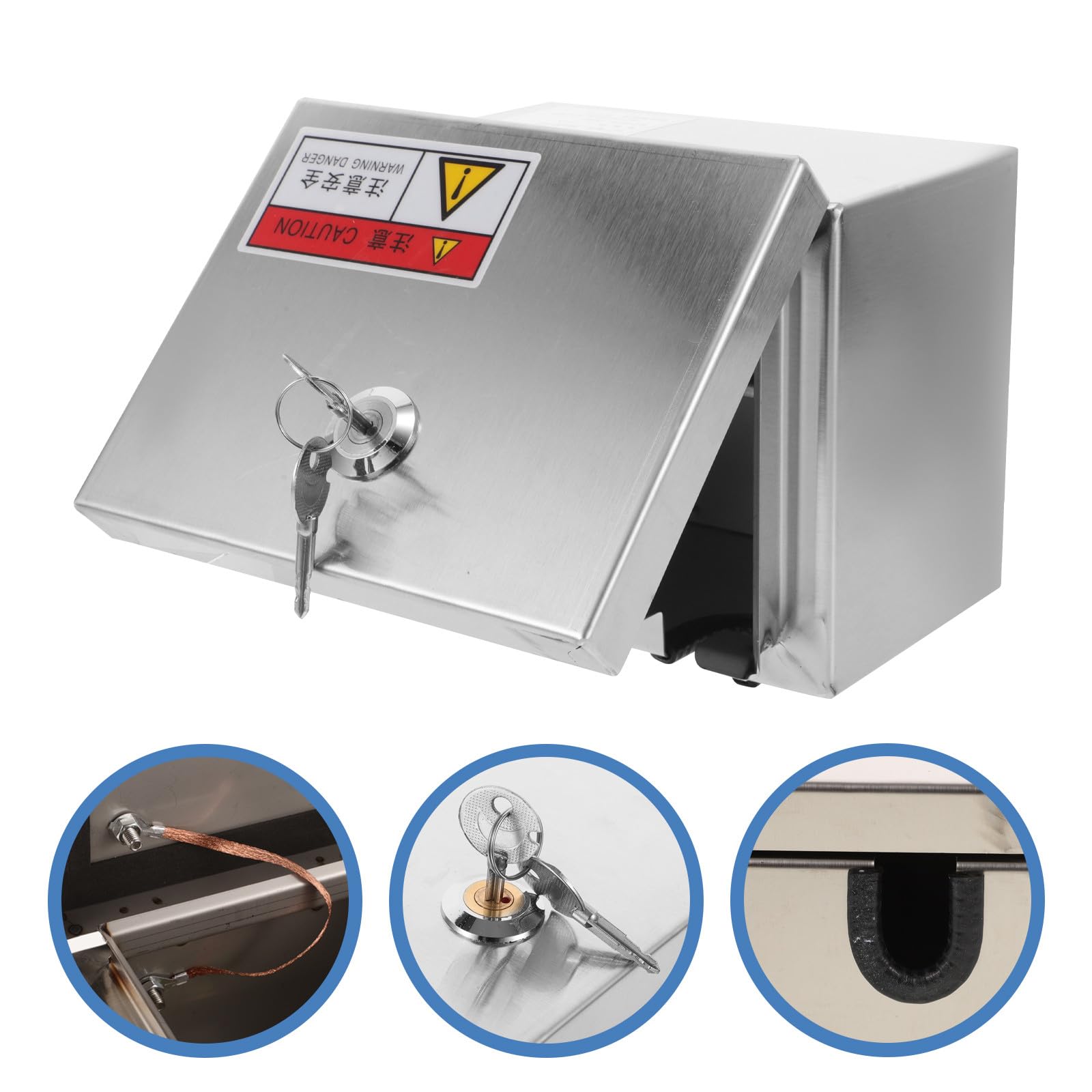 Caja de Conexiones Eléctricas de Acero Inoxidable con Cerradura, Resistente Intemperie y Fácil Mantenimiento para Estaciones de Carga Públicas y Uso Comercial Varios estilos