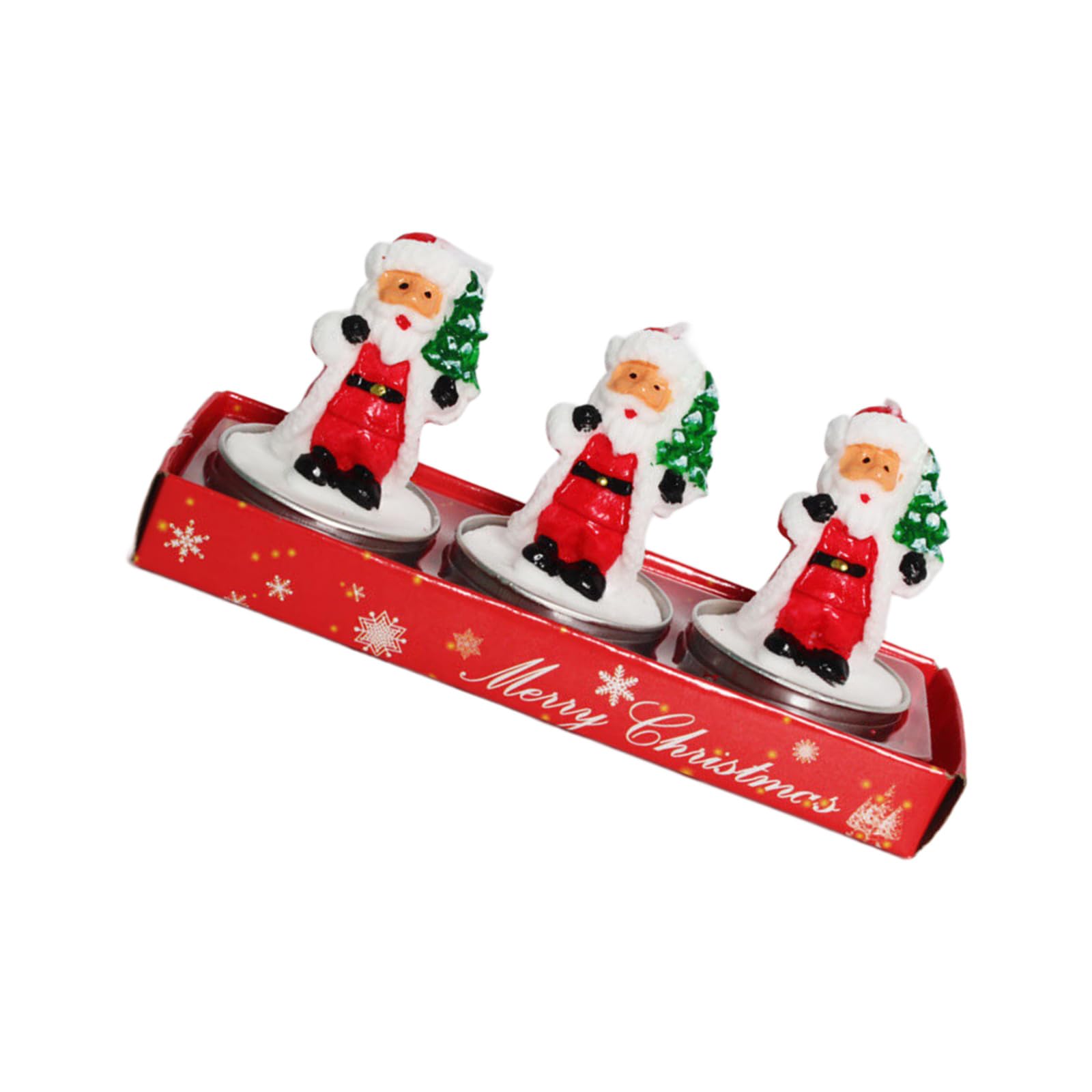 Nucelit Christmas Home Decorations 3Pieces Delicate Santa Hat Santas Clauses Gift Christmas Tealight Delicate Santa Hat