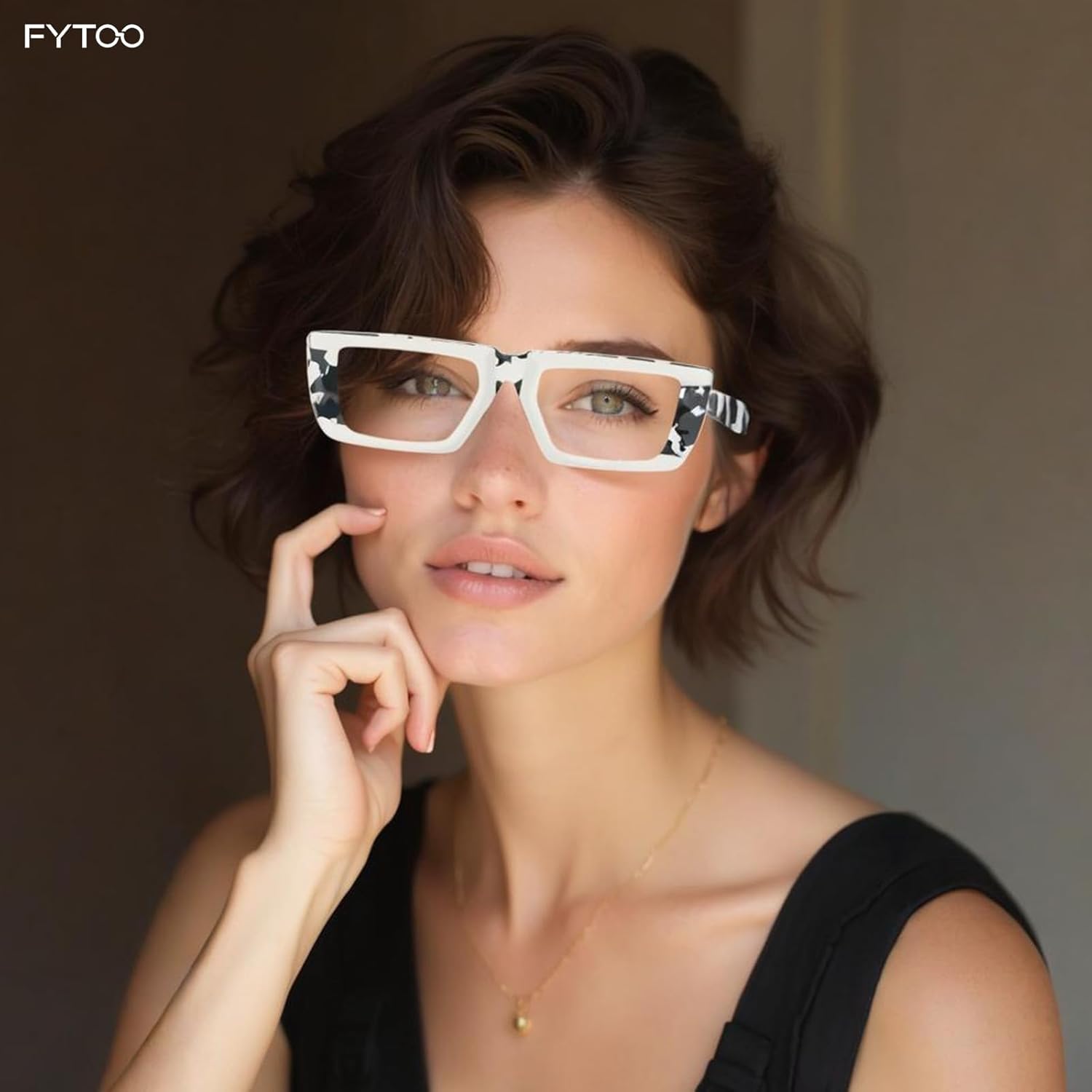 Blue Light Reading Glasses for Men - Women Geometric Frame Tortoise Readers Retro Reading Glasses FT1907