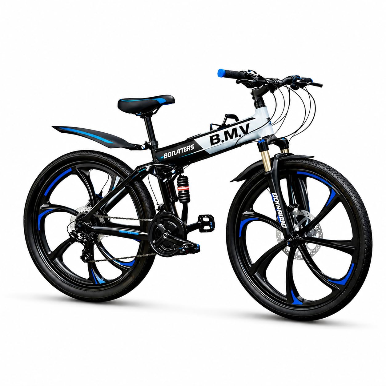 Buy ROAD FASTARS X6 Series 21-Speed Gear Cycle for Men | Foldable 26-Inch Bicycle with Alloy 6-Spoke Mac Wheels, Dual Disc Brakes & Dual Suspension