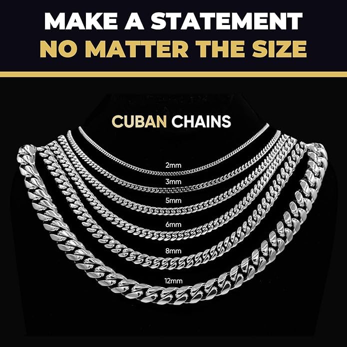 GLD Cuban Link Chain for Men and Women - Gold-Plated Micro Cuban Chain with Premium Storage Travel Pouch - Snatch-Proof Clasp, Sweat-Proof and Fade-Resistant - Lifetime Quality, Designed in Miami