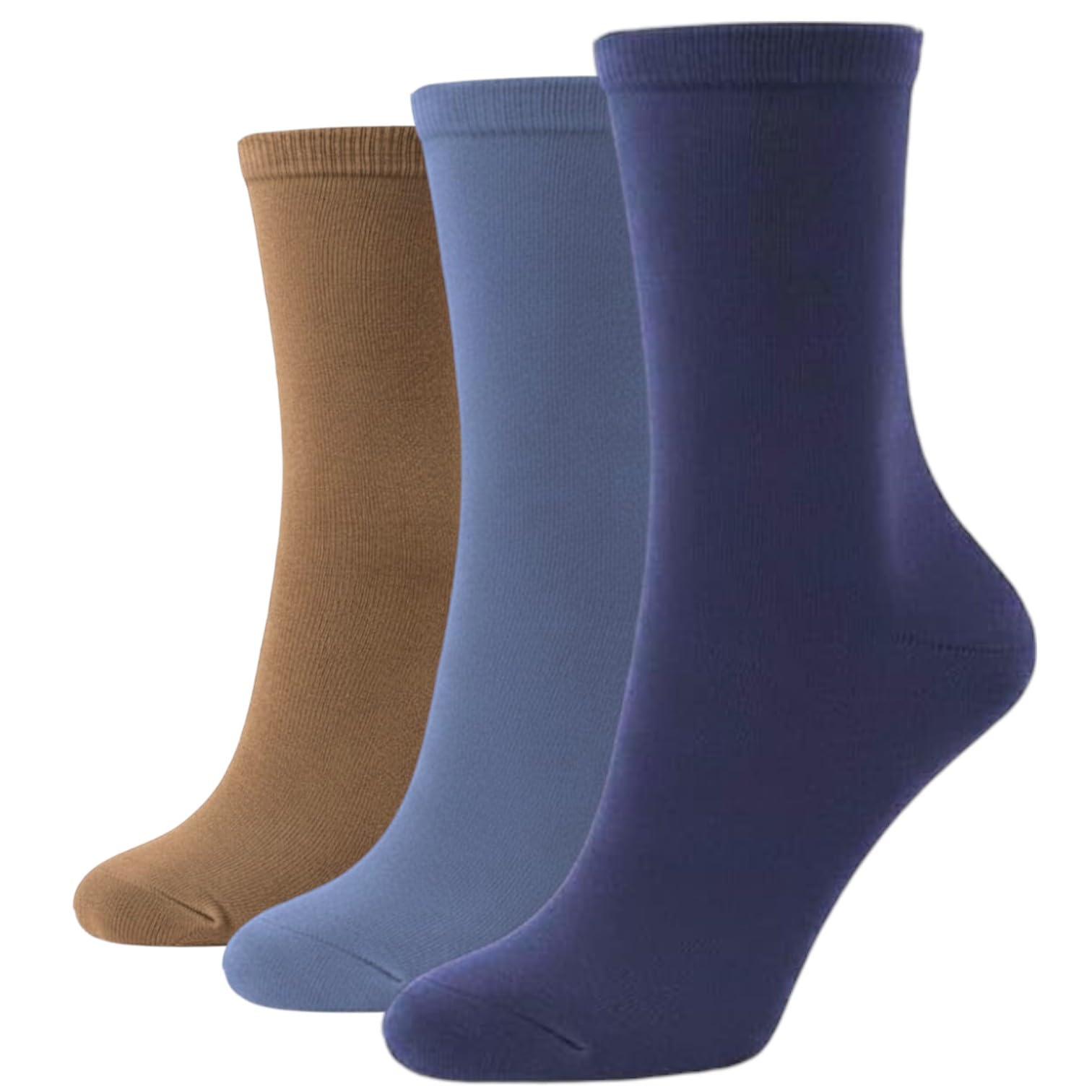 sockscarving feel the comfort Sockscarving Bamboo Crew Length Socks, Pack of 3-Pairs, Ultra-Soft Bamboo Yarn with Spandex, Breathable, No-Slip Elastic-picture-33