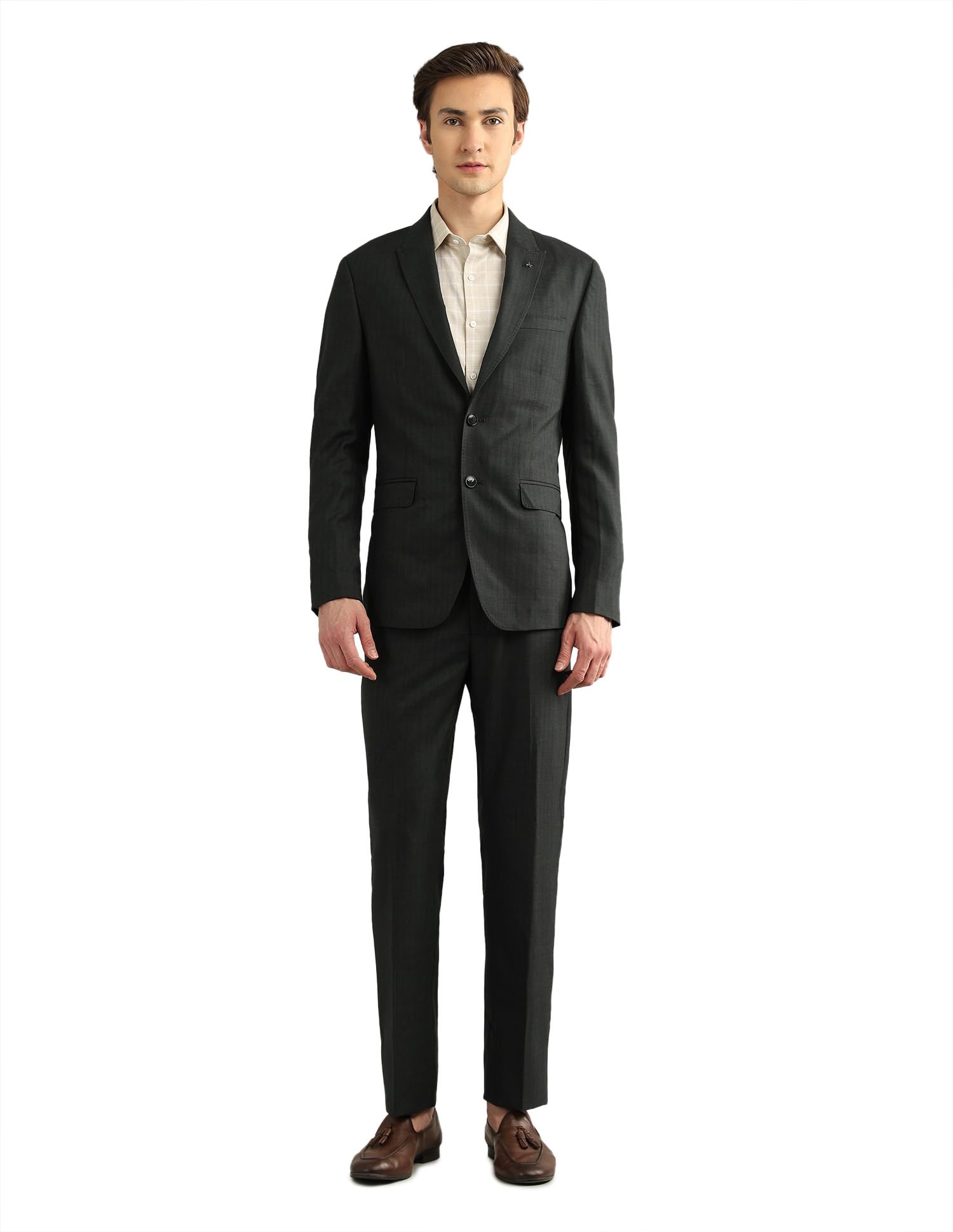arrow Men's Wool Business Suit Pants Set-picture-36