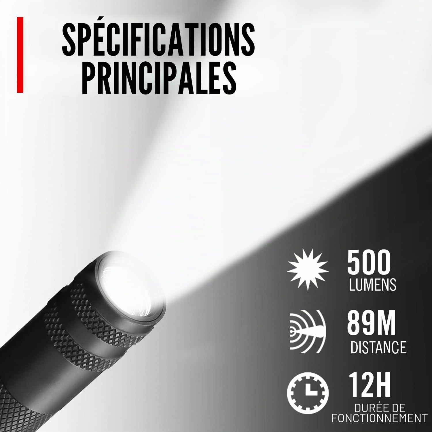 Coast HP3R Lampe de poche rechargeable avec mise au point réglable Noir 245 lumens