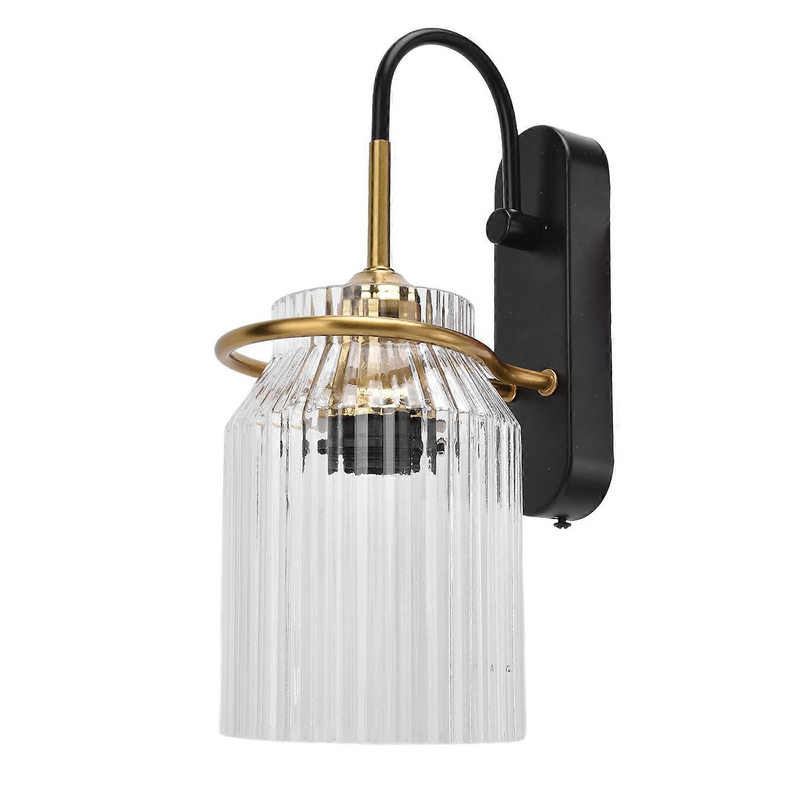 JOYHAPPST E26/E27 Wall Light Retro Glass Lampshade Wall Sconce Lamp for Bedroom Headboard Living Roo