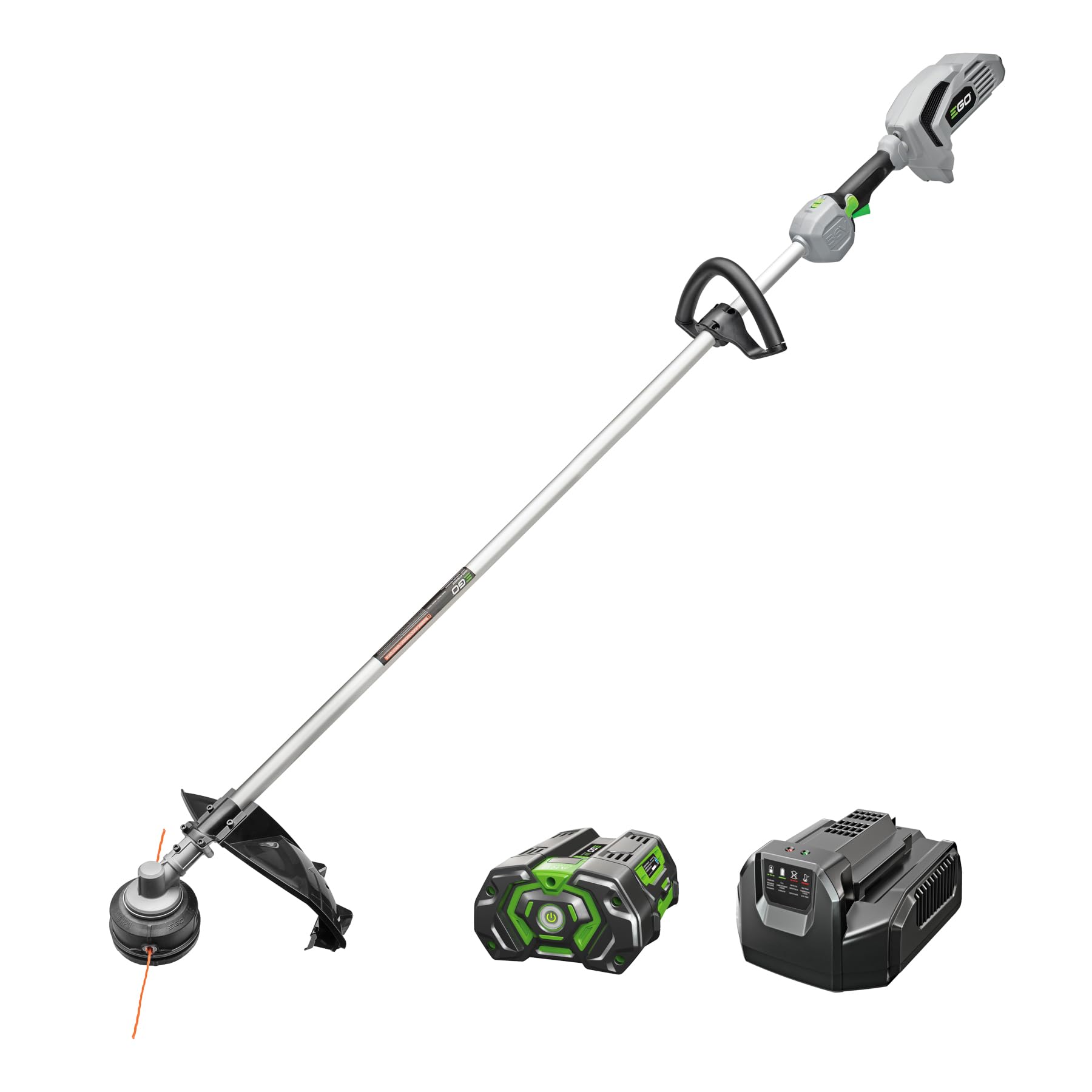 EGO Power+ ST1534 15-Inch 56-Volt Cordless Rear Motor String Trimmer Kit - 5.0Ah Battery and Charger Included, Black
