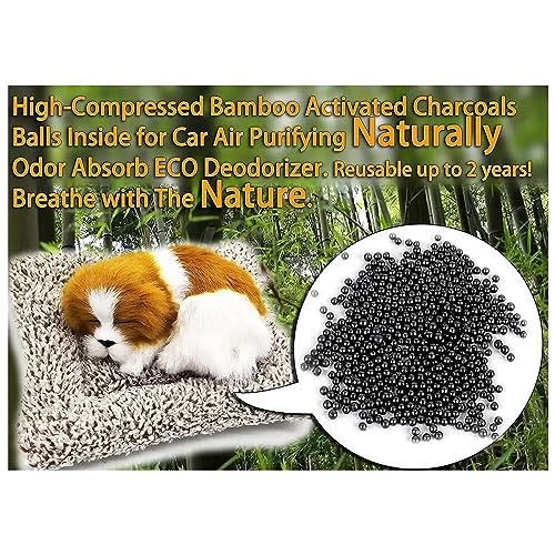 Image of ascension Sleeping Cute Dog for Car Dashboard and Home Decor with Activated Carbon for Decoration Toy Decorative Showpiece Car Accessories Interior Dashboard Decoration Good Gifts (Design 8)