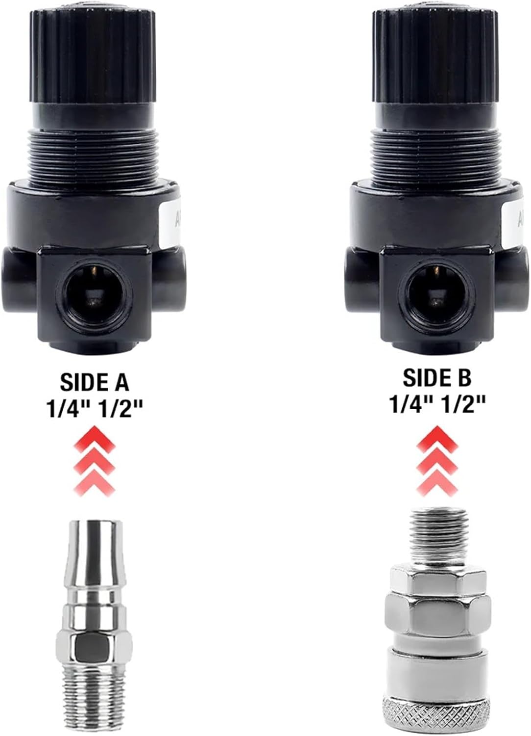 1pc AR2000 Pressure Regulator 0-1MPA Air Pressure Gauge 1/4" Internal Thread Suitable For Air Compressors Pneumatic Tool Accessories(SET-A)