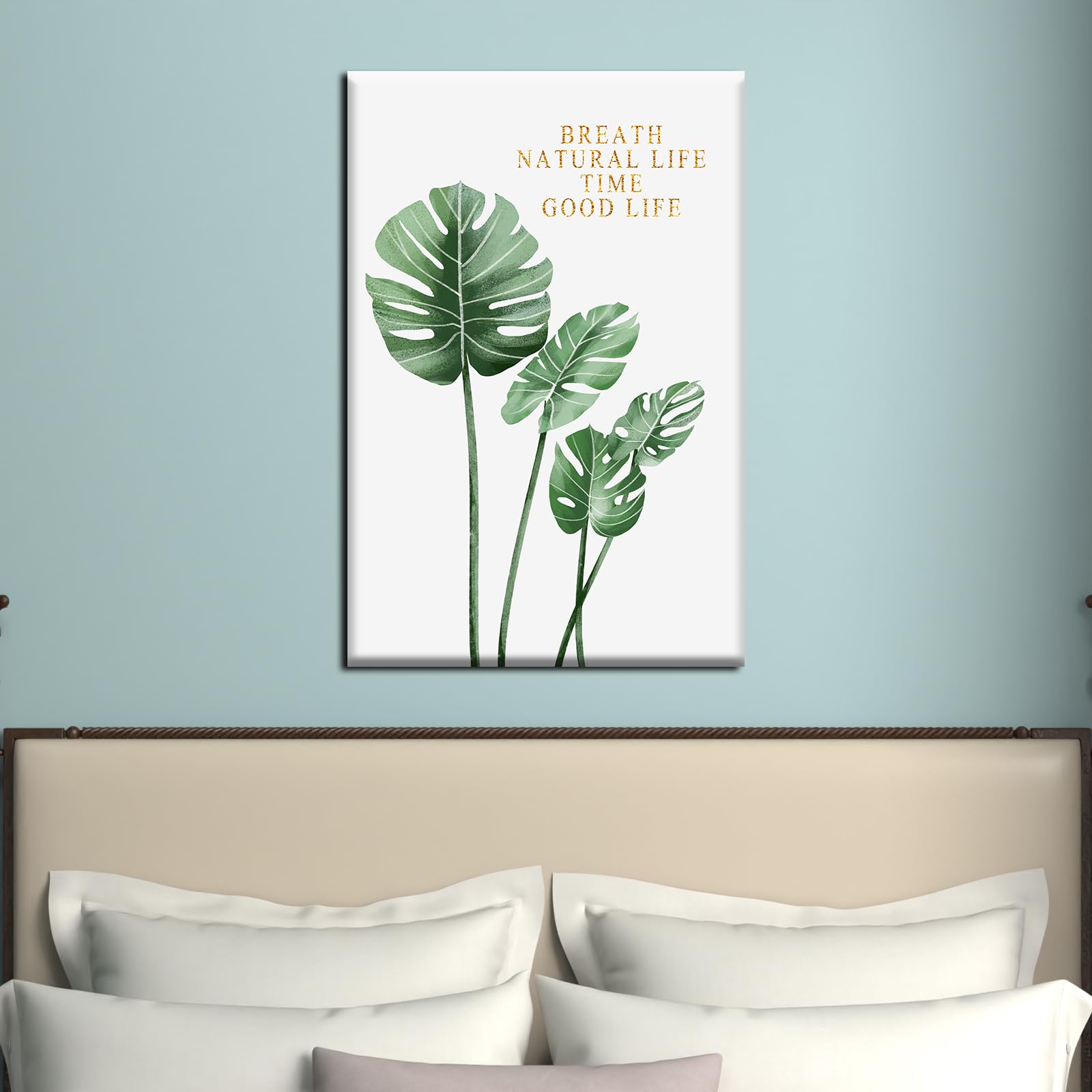 Amazon.co.jp: 風景画 アートパネル 1枚 飾り絵 緑の観葉植物