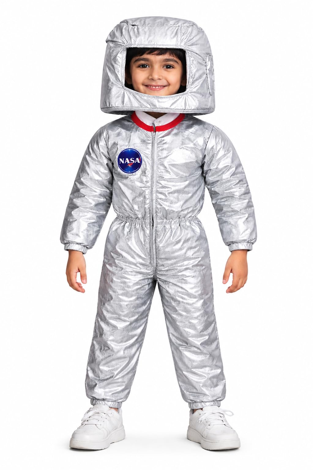 Astronaut Costume for Kids with Helmet | Space Suit Fancy Dress for Boys & Girls | School Function, Role Play, Theme Party Outfit-image-5