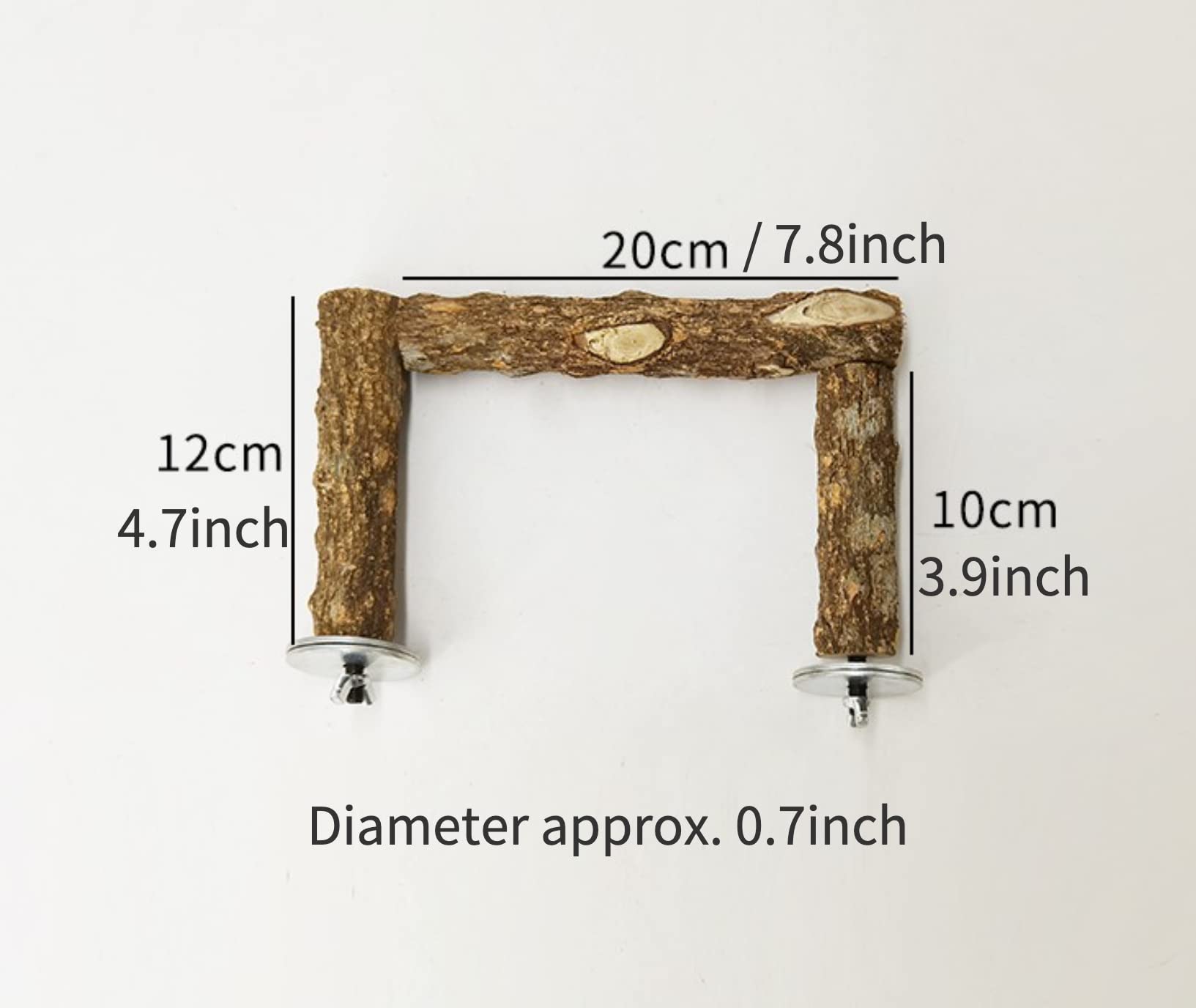 Yu’s north Natural Wood Bird Perches for Parrot - Wooden Bird Parrot Stand Branches Parakeet Cage Perch Accessories for Small Birds Budgies Cockatiels Conure Lovebirds (BP2)