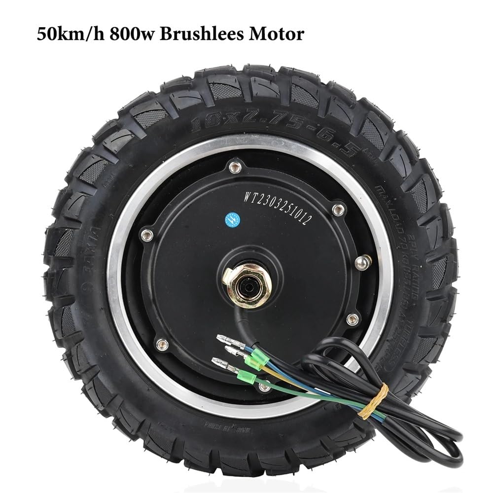 Moteur de Roue arrière 48 V 800 W, Assemblage de Moteur 10 Pouces avec Pneu Gonflable 10 × 2,75-6,5 for Scooter électrique KUGOO G2 Pro. Pièces