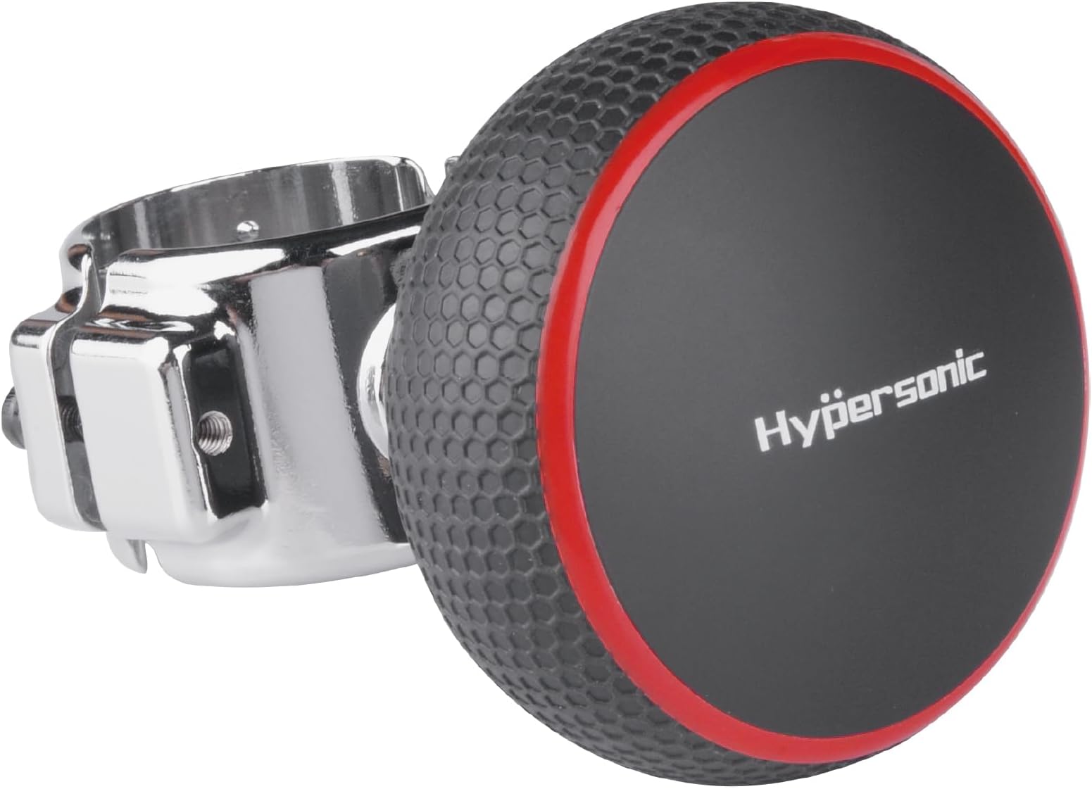 Hypersonic Large Steering Wheel Knob, Steering Wheel Spinner, Smooth and Durable Power Handle With Bearing Fits Cars, Trucks, Tractors, Boat, Mowers and Forklifts (Red)