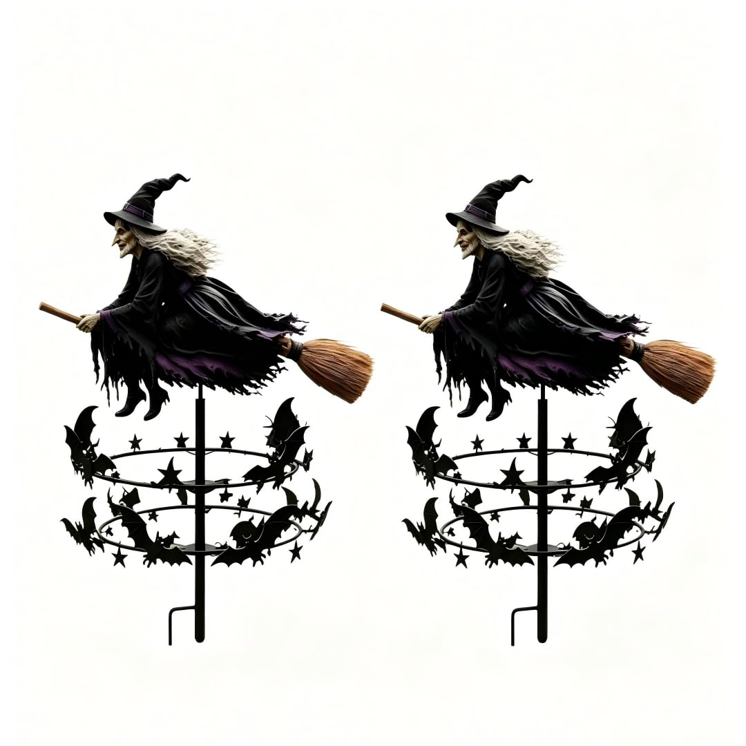 Girador de viento de bruja para decorar balcones y patios