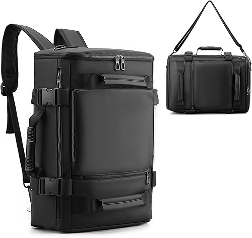 Mochila de viaje para hombre, mochila de viaje con correa para el hombro, resistente al agua, 15.6 pulgadas, para computadora portátil, aprobada