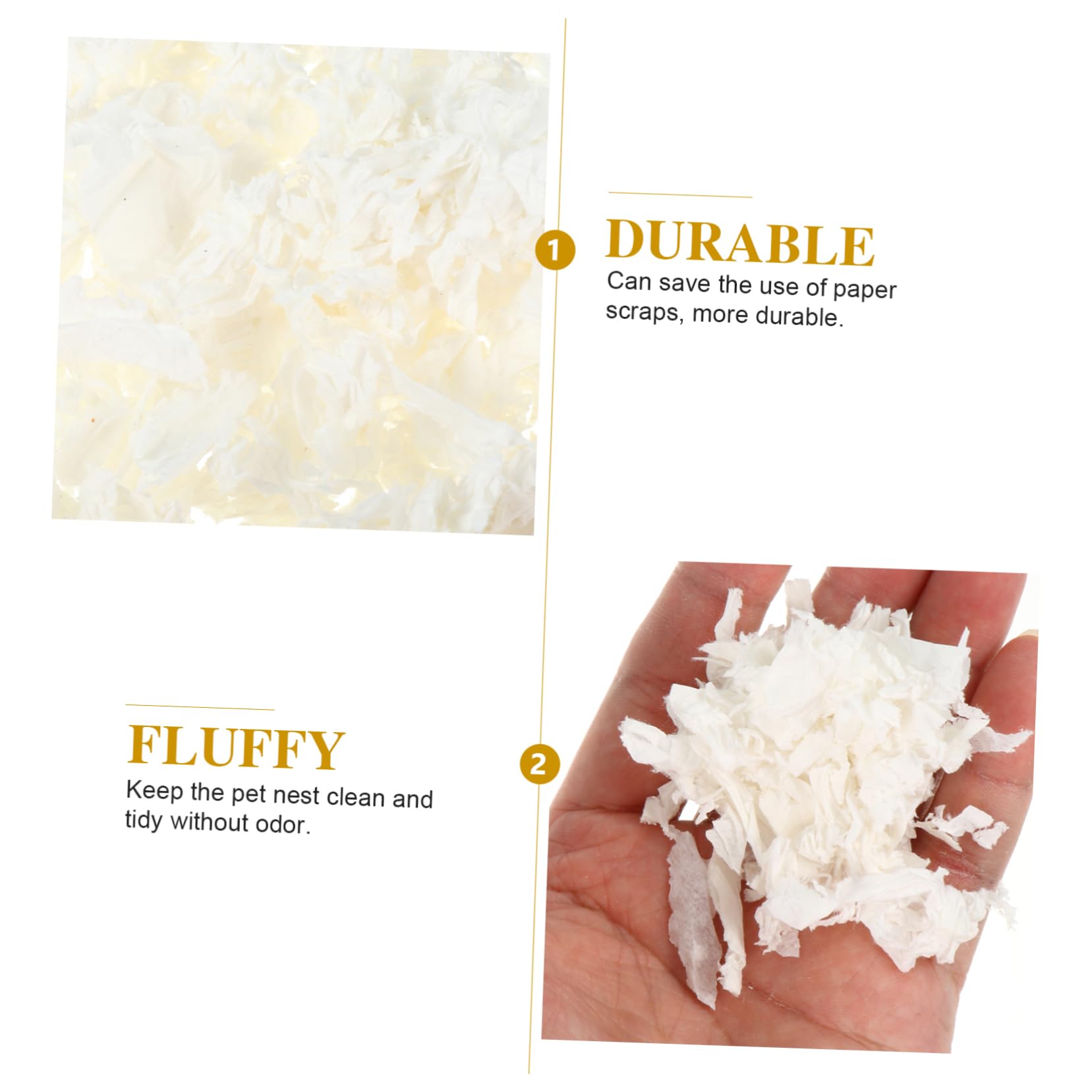 WOONEKY Litière en Papier pour Petits Animaux Absorbante 1 Pack Blanc