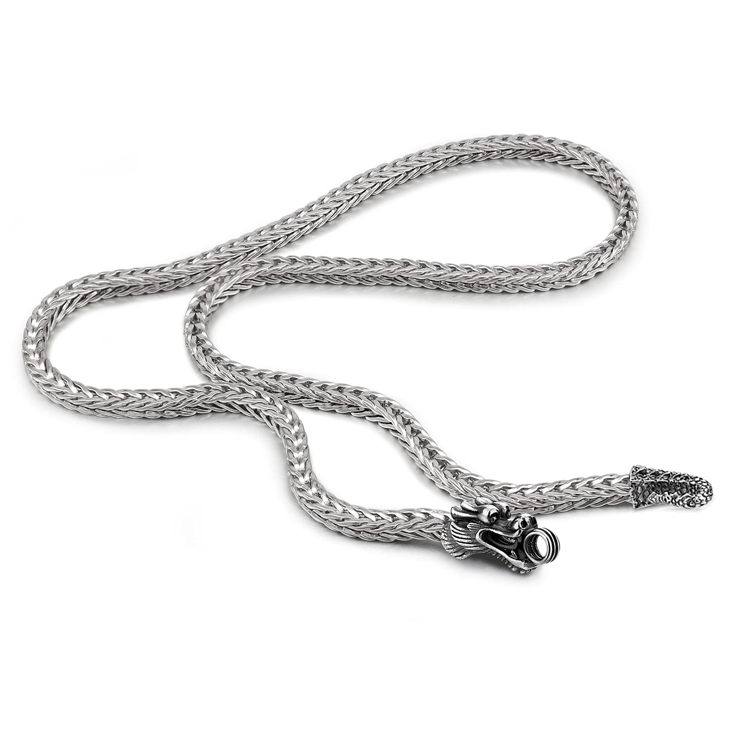 1 Pezzo Braccialetto In Acciaio Inossidabile Color Argento Con - Foto 8