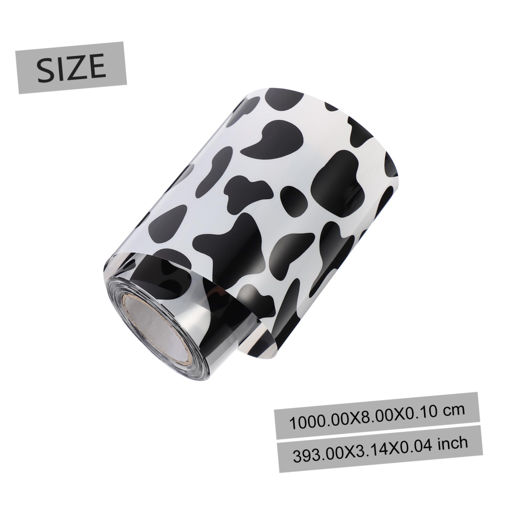 Sosoport Plastic Mousse Cake Rims 2 Rolls of Cow Pattern Edges Easy to Peel for Baked Goods