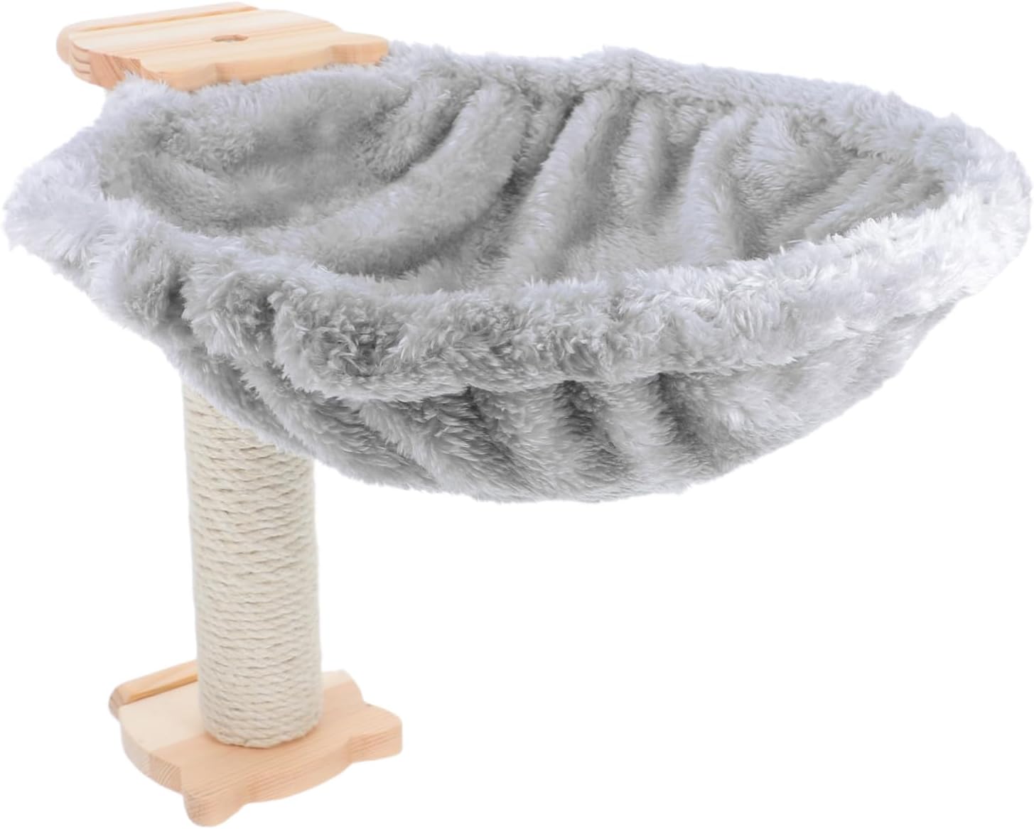 1set Hanging Cat Hammock Bed Soft Spoon-Shape Replacement for Cat Trees Multi-Functional Cozy Nest with Scratchproof Post Versatile Indoor Space Easy Maintenance