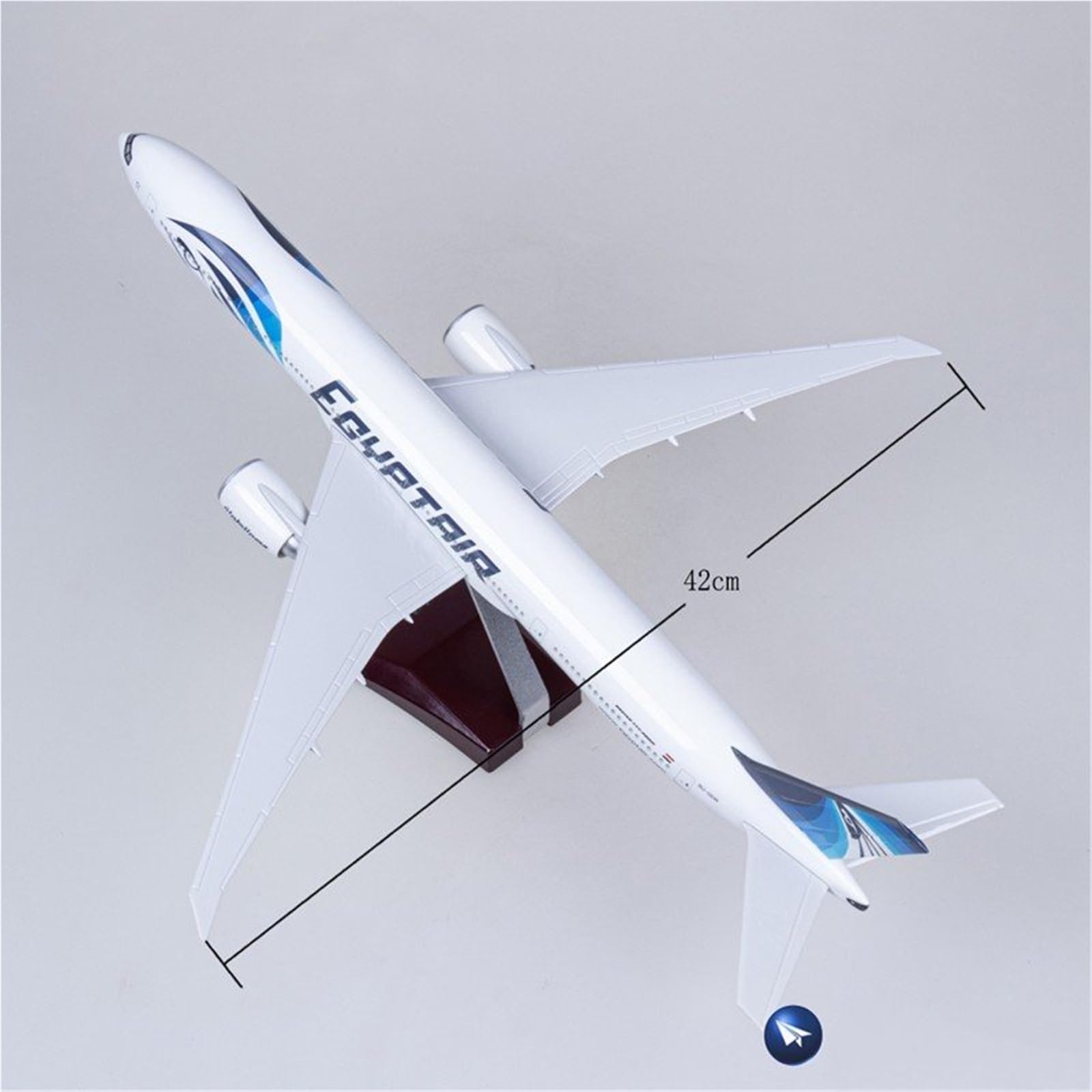 Feng Shui， Repliki modeli samolotów Replika samolotów cywilnych w skali 1/157 47 cm EgyptAir dla modelu samolotu Boeing 777 do wyświetlania miniaturowego w lotnictwie (bez światła)